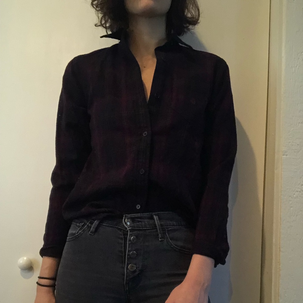 Wool button down